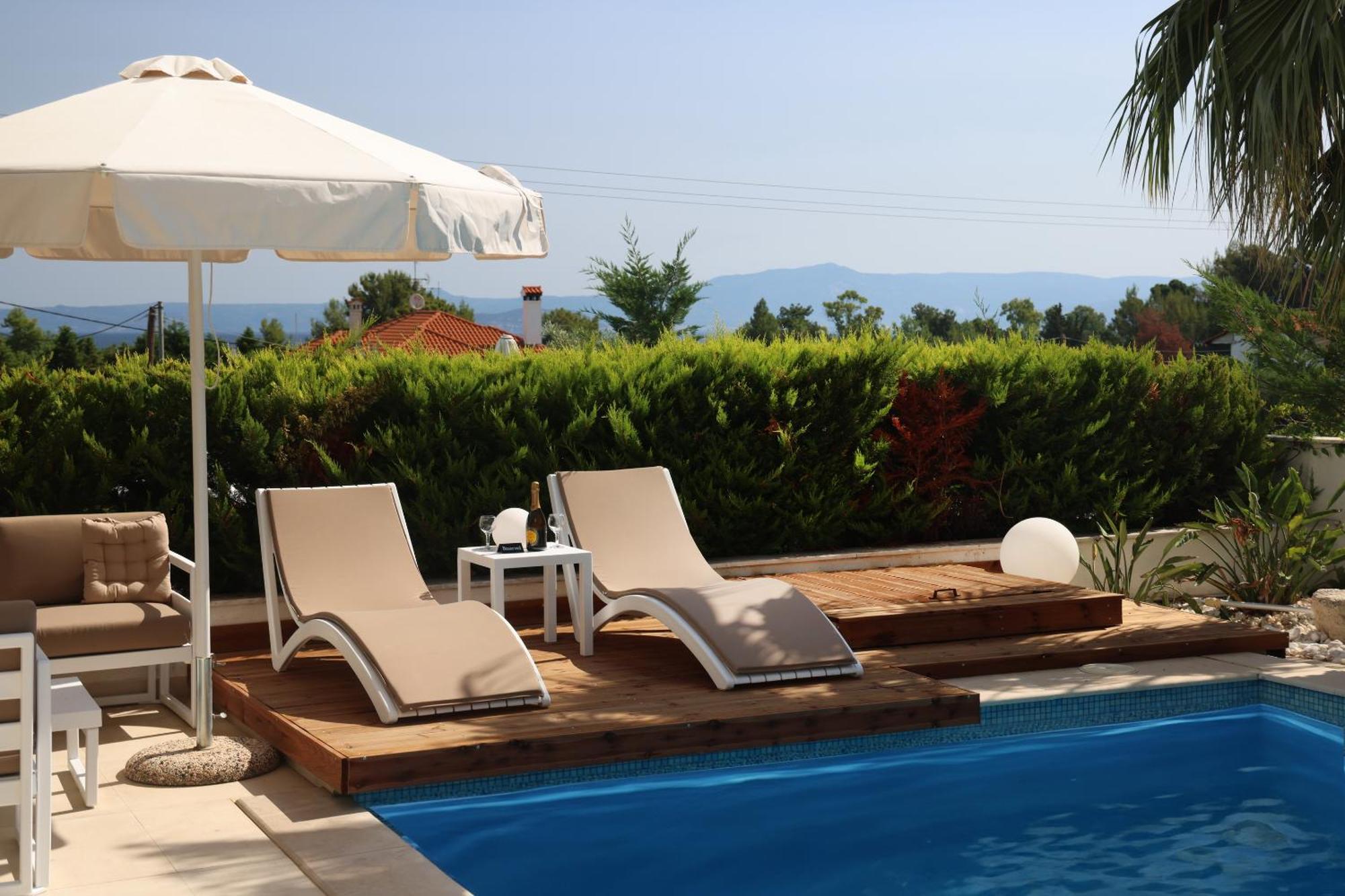 Villa Douglas - Private Pool, Bbq, 4Bdrms, View Pefkochori Zewnętrze zdjęcie