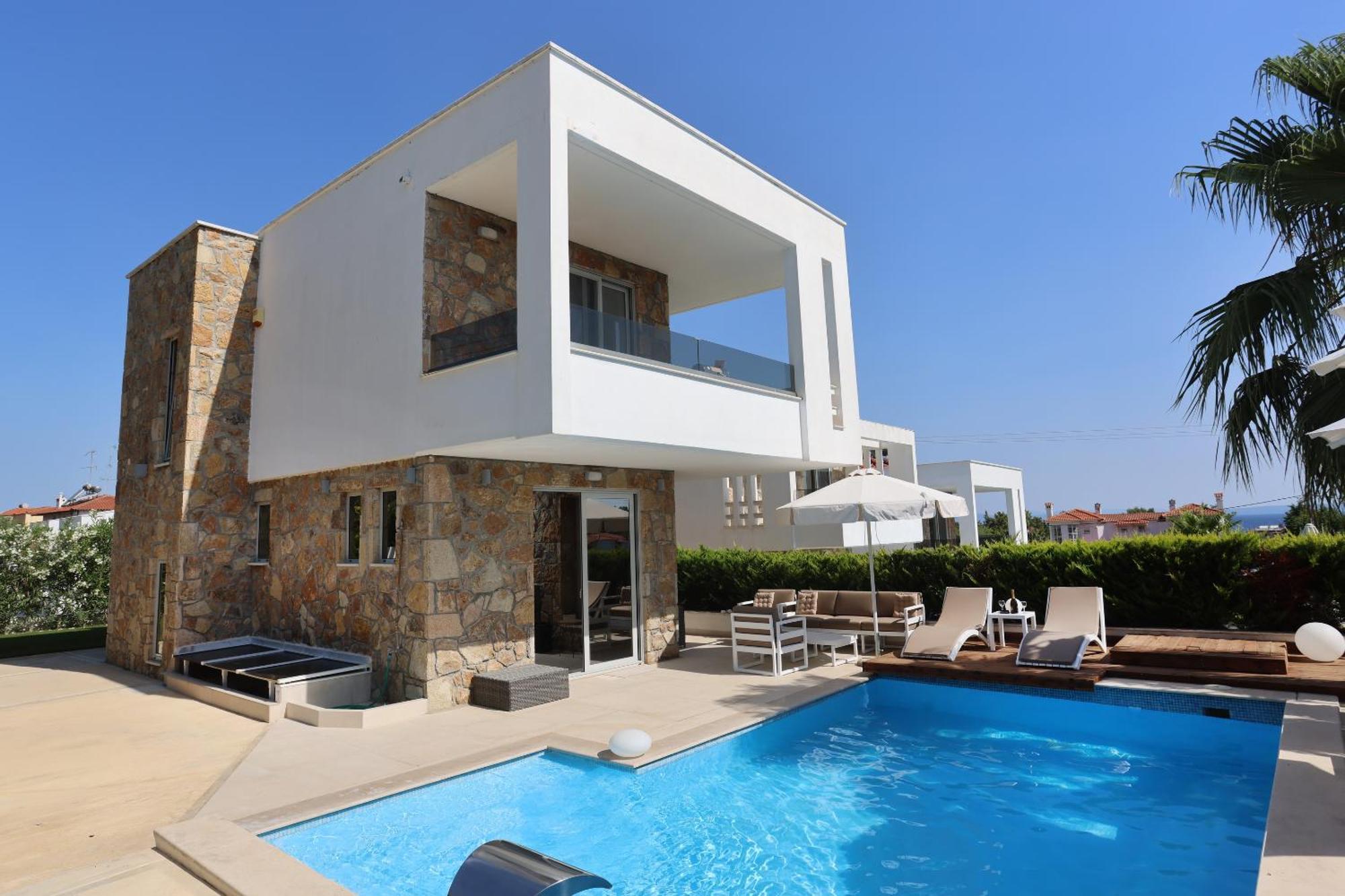 Villa Douglas - Private Pool, Bbq, 4Bdrms, View Pefkochori Zewnętrze zdjęcie
