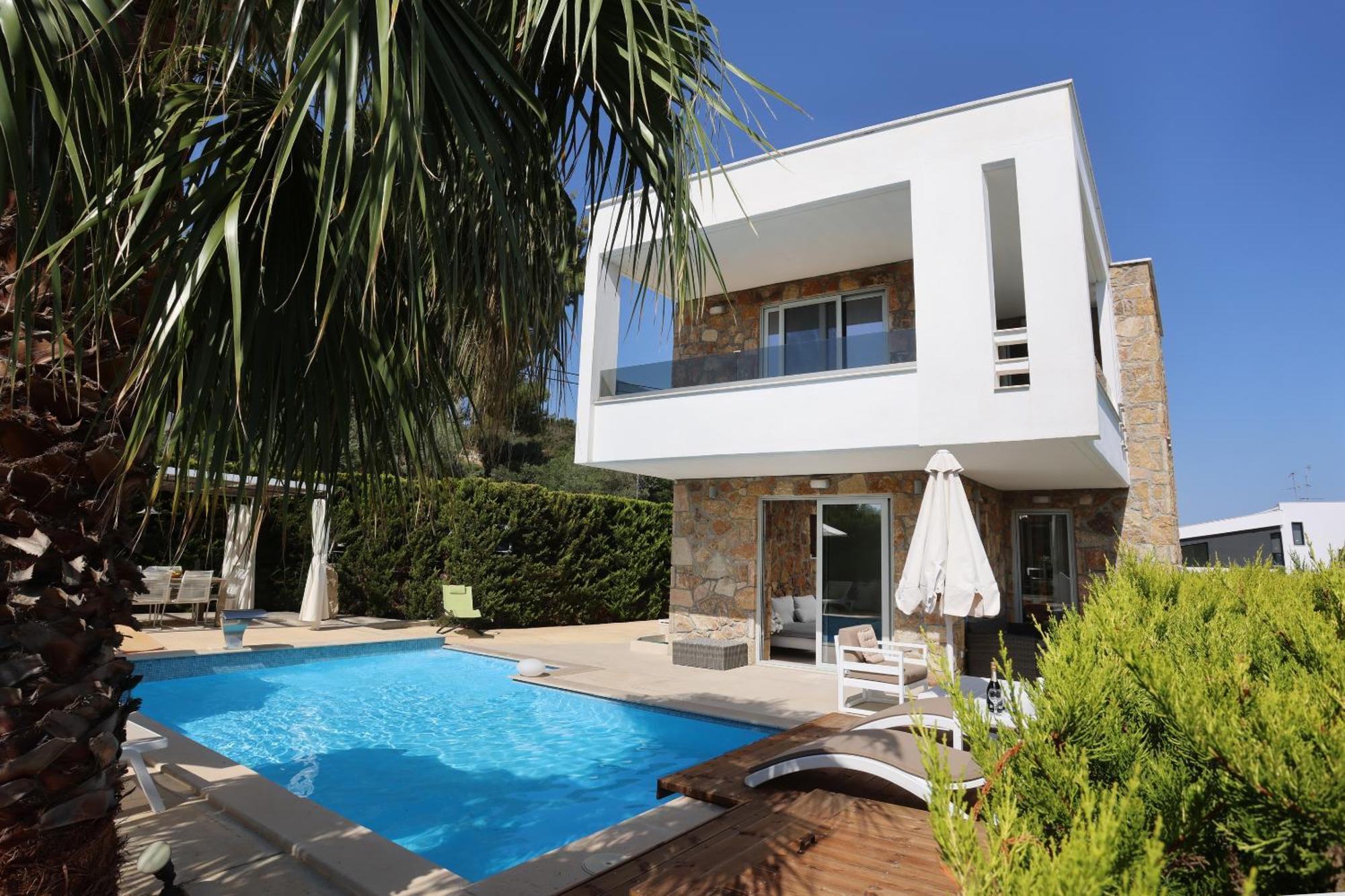 Villa Douglas - Private Pool, Bbq, 4Bdrms, View Pefkochori Zewnętrze zdjęcie